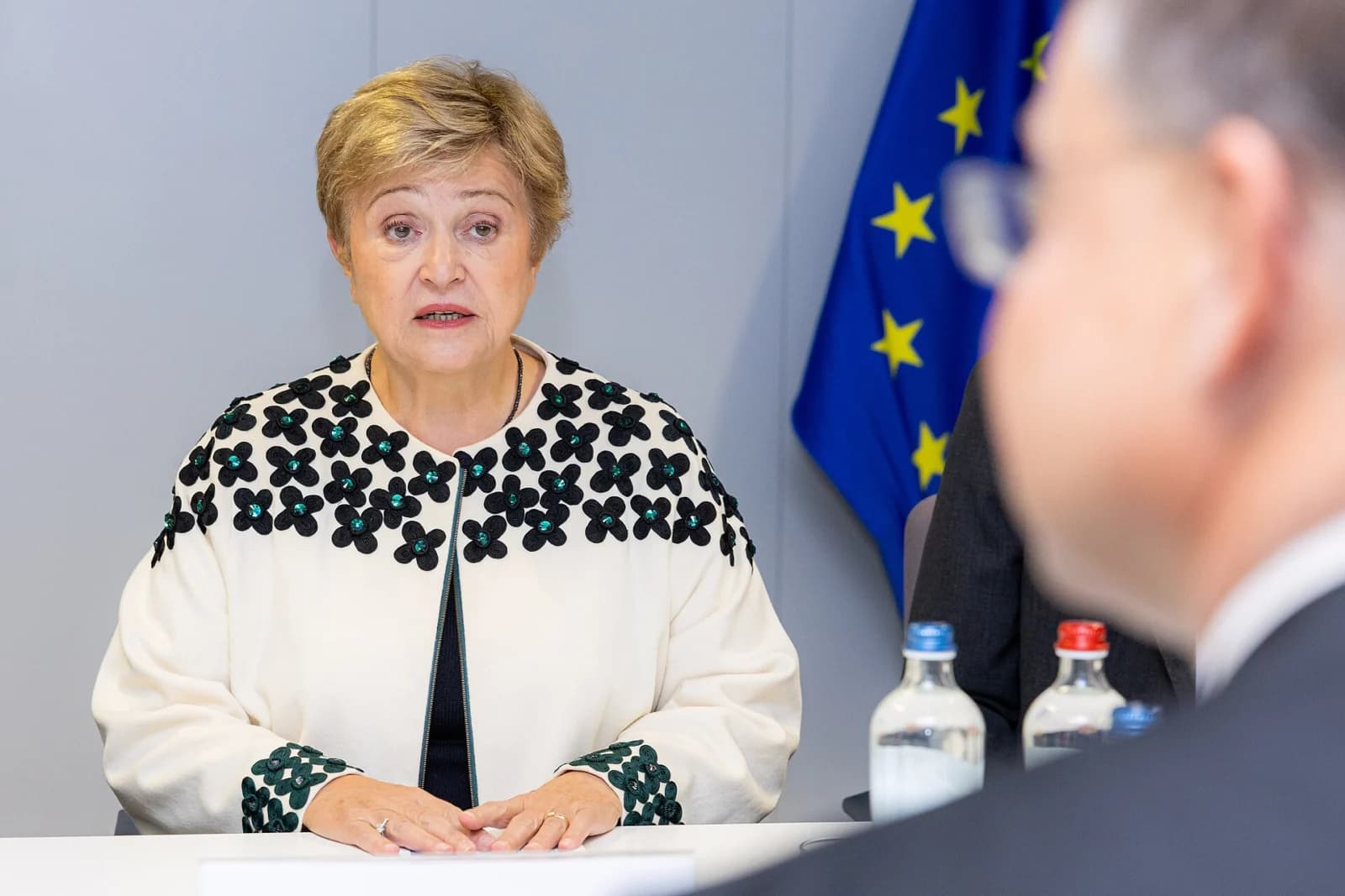 Kristalina Georgieva lors d’une réunion, photographie d’archive
